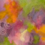 ÉTÉ FLEURI - Acrylique et techniques mixtes sur toile - 24 x 24 po / 61 x 61 cm