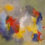 ÉCLOSION - Acrylique et techniques mixtes sur toile - 24 x 24 po / 61 x 61 cm