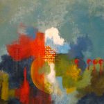 SYNERGIE - Acrylique et techniques mixtes sur toile - 24 x 24 po / 61 x 61 cm