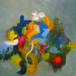 CERVEAU DROIT - Acrylique sur toile - 24 x 24 po / 61 x 61 cm