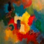ALLÉGRESSE - Acrylique sur toile - 24 x 24 po/ 61 x 61 cm