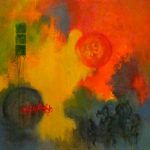 EFFLEUREMENT - Acrylique et techniques mixtes sur toile - 24 x 24 po / 61 x 61 cm
