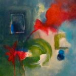 AILLEURS - Acrylique sur toile - 30 x 27 po / 75 x 69 cm