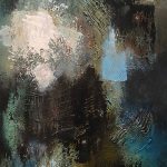 PRISE DE PAROLE - Acrylique et techniques mixtes sur toile - 30 x 15 po / 76 x 38 cm
