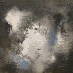 MILLE ET UNE NUIT - Acrylique et techniques mixtes sur bois - 18 x 18 po / 46 x 46 cm